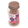 50687 DOHE CLIPS METÁLICOS 50MM ROSE GOLDEN BOTE DE CRISTAL CON TAPA 60 UD