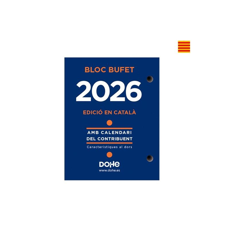 11604-2026 DOHE BLOQUE BUFETE ANUAL 8.5X11CM CATALÁN 2026