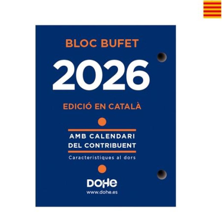 11604-2026 DOHE BLOQUE BUFETE ANUAL 8.5X11CM CATALÁN 2026