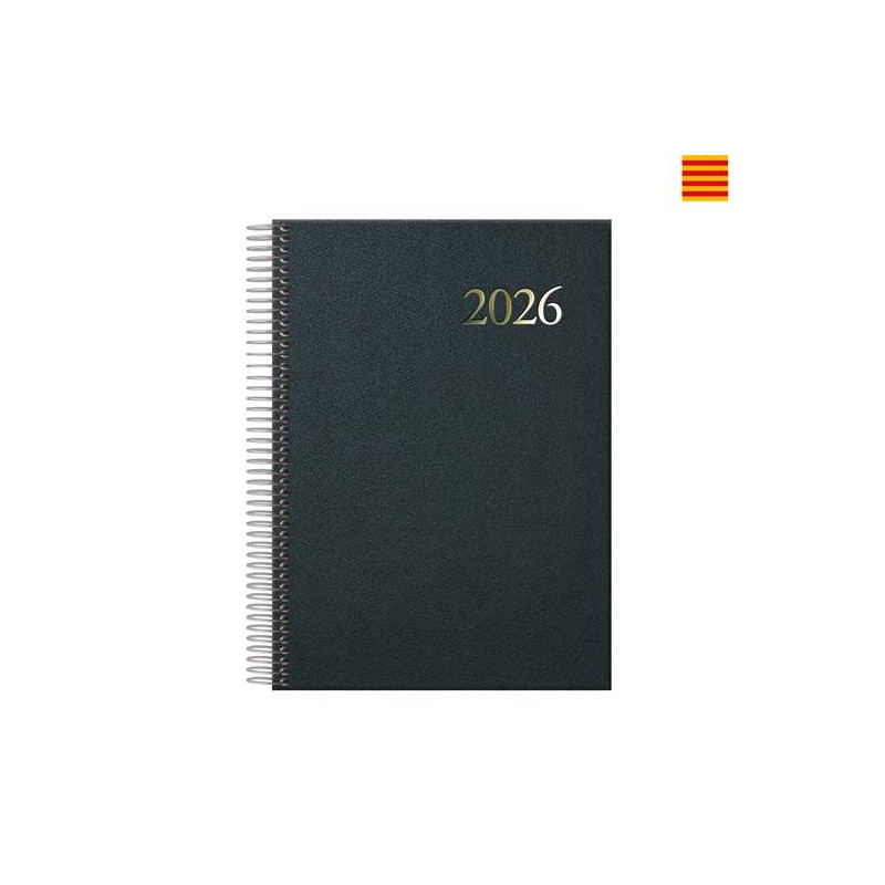 12735-2026 DOHE AGENDA ANUAL SEGOVIA ESPIRAL 14X20CM DP NEGRO 2026 CATALÁN
