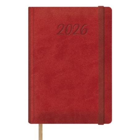 12879-2026 DOHE AGENDA ANUAL SAMBA 15X21CM DP CIERRE C/GOMA ROJO 2026