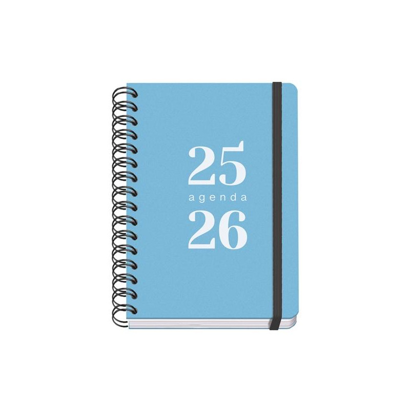 52030 DOHE AGENDA ESCOLAR GRAMMAR A5 ESPIRAL DOBLE DP TAPA PP AZUL 2025-2026