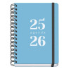 52030 DOHE AGENDA ESCOLAR GRAMMAR A5 ESPIRAL DOBLE DP TAPA PP AZUL 2025-2026