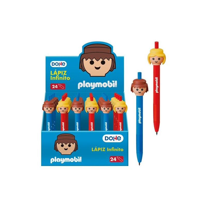 79728 DOHE LÁPIZ INFINITO CON CUERPO DE PLÁSTICO Y GRIP DE CAUCHO SURTIDO EXPOSITOR 24 UD