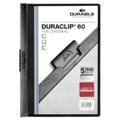 220901 DURABLE CARPETA DOSSIER PINZA DURACLIP 60 NEGRO A4 -25U-