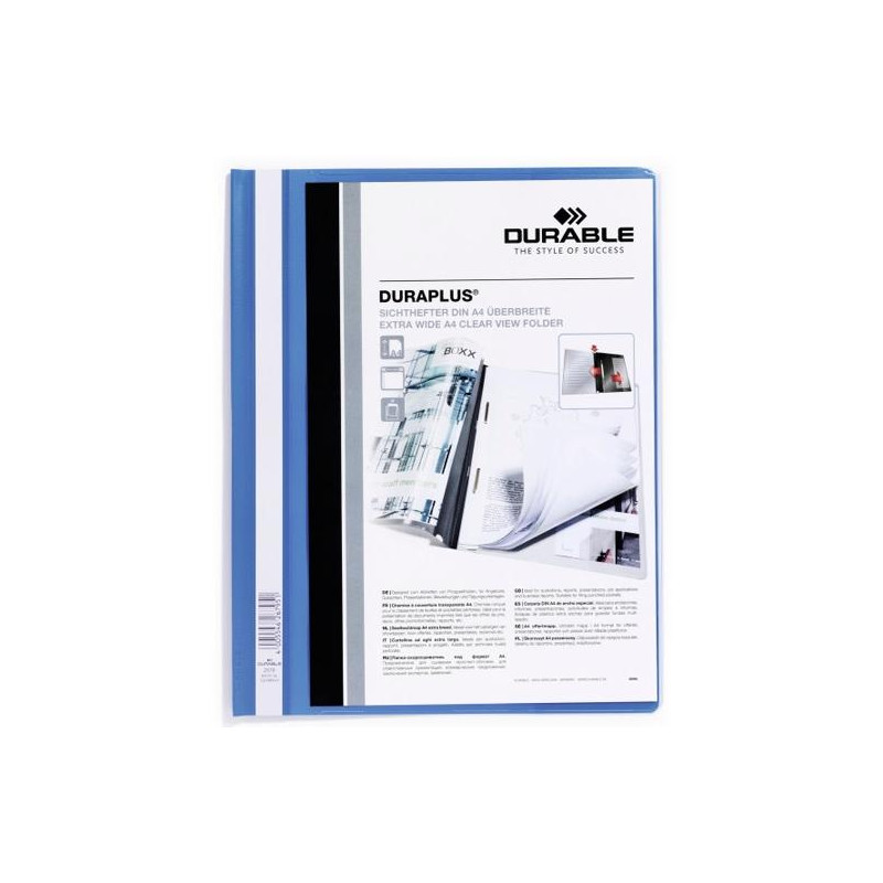 257906 DURABLE CARPETA DE PRESENTACIÓN DOSSIER FÁSTENER DURAPLUS A4 AZUL -25 UD-