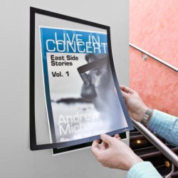 487301 DURABLE MARCO INFORMATIVO MAGNETICO DURAFRAME ADHESIVO A SUPERFICIES LISAS Y SOLIDAS A3 NEGRO