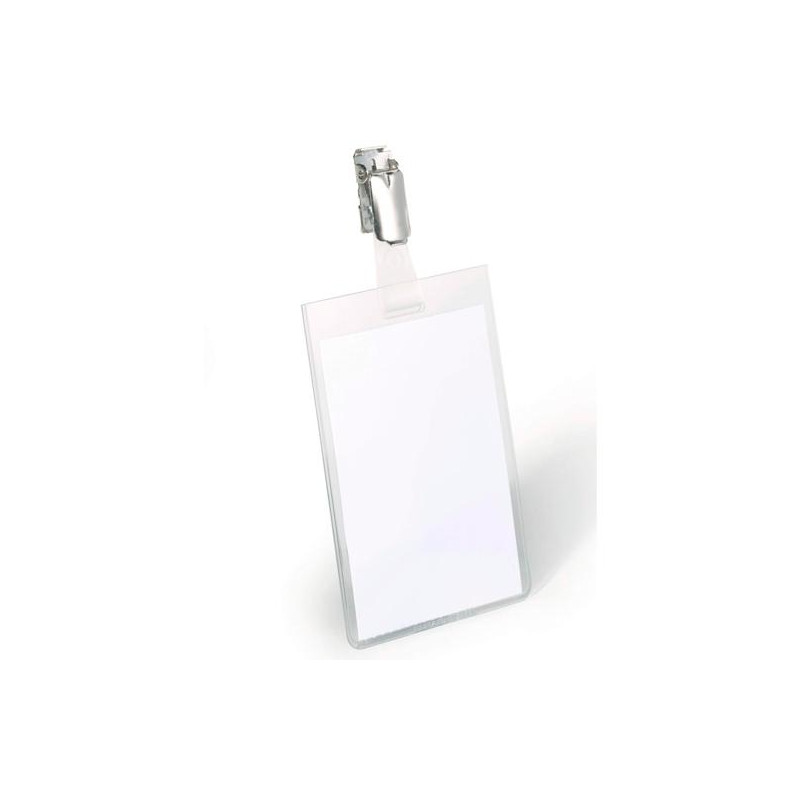 800219 DURABLE PORTANOMBRES PARA IDENTIFICACIÓN 90X60MM CON CLIP GIRATORIO PACK 25 UD