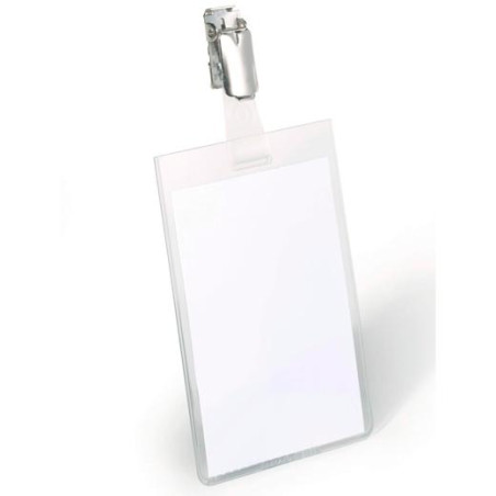 800219 DURABLE PORTANOMBRES PARA IDENTIFICACIÓN 90X60MM CON CLIP GIRATORIO PACK 25 UD