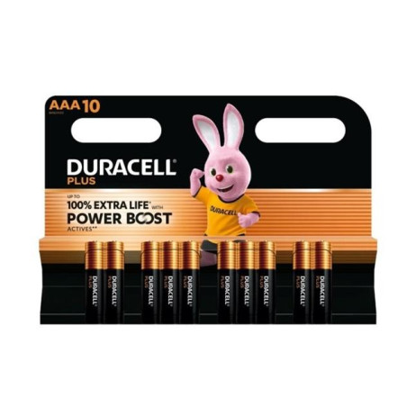 DPBLR3B10 DURACELL PILAS PLUS POWER BOOST LR03 ALCALINAS AAA 1.5V BLISTER 10