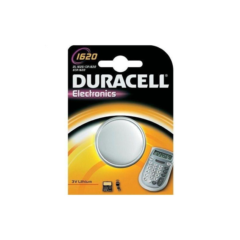 DRB1620 DURACELL PILAS PLANAS DE LITIO 3V - CR1620 BLISTER 1 UNIDAD