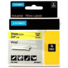 18433 DYMO RHINO CINTA DE ETIQUETAS INDUSTRIAL ADHESIVA ID1-19 - NEGRO SOBRE AMARILLO - 19MMX5´5M NYLON FLEXIBLE (S0718470)