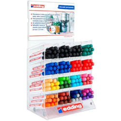 4-73000 EDDING MARCADOR PERMANENTE 3000 GAMA COMPLETA COLORES SURTIDOS EXPOSITOR 128 UD