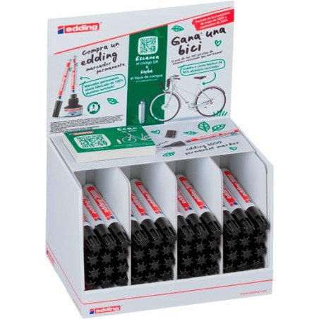 E-3000 EDDING MARCADOR PERMANENTE 3000 NEGRO EXPOSITOR 48 UD