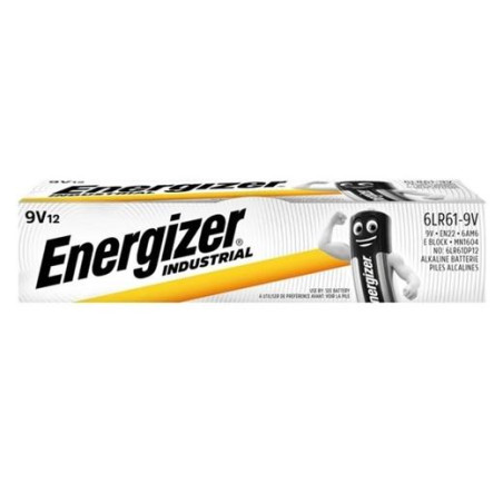 ENEINDLR61C12 ENERGIZER PILA INDUSTRIAL 6LR61 ALCALINAS 9V BLISTER-12-