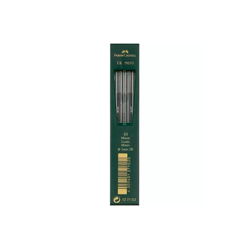 127102 FABER CASTELL ESTUCHE DE 10 MINAS TK 9071 GRAFITO 2