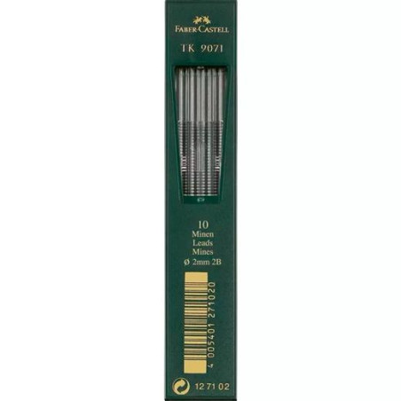 127102 FABER CASTELL ESTUCHE DE 10 MINAS TK 9071 GRAFITO 2