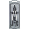 174035 FABER CASTELL COMPÁS ARTICULADO DE AJUSTE RÁPIDO ADAPTADOR UNIVERSAL 17CM + ACCESORIOS