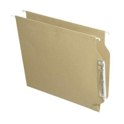 400064812 FADE CARPETA COLGANTE VISOR LATERAL AKU KRAFT CARTULINA A4 LOMO "V" CON ETIQUETAS -25U-