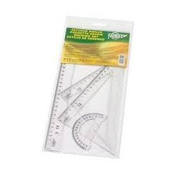 806 FAIBO BOLSA ESTUCHE 4 PIEZAS REGLA (30 CM)