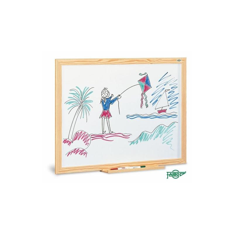 402-2IND FAIBO PIZARRA BLANCA ESTRATIFICADA MARCO DE MADERA SIN CAJETIN 80X120CM