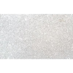 572ZG40 FAMA GOMA EVA 50X70CM GROSOR 2MM GLITTER BLANCO PACK 10 UD