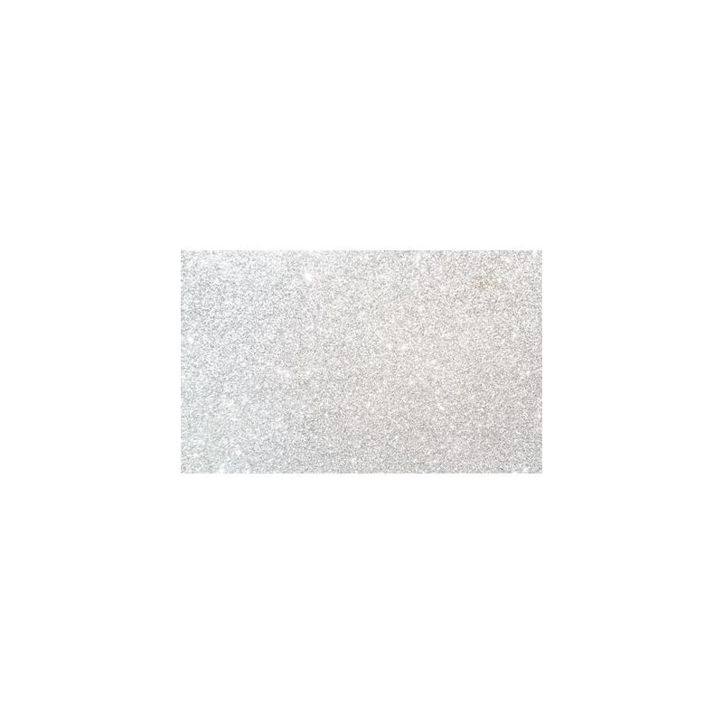 572ZG40 FAMA GOMA EVA 50X70CM GROSOR 2MM GLITTER BLANCO PACK 10 UD