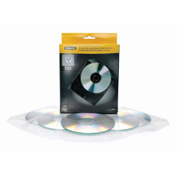 9831201 FELLOWES PACK DE 100 SOBRES PLÁSTICO CDS TRANSPARENTES