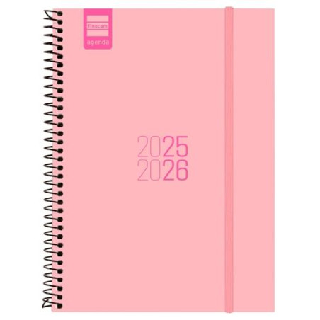 633080226 FINOCAM AGENDA PARA ESTUDIANTES ESPIRAL E10 - 155X212MM SVH ROSA 2025-2026