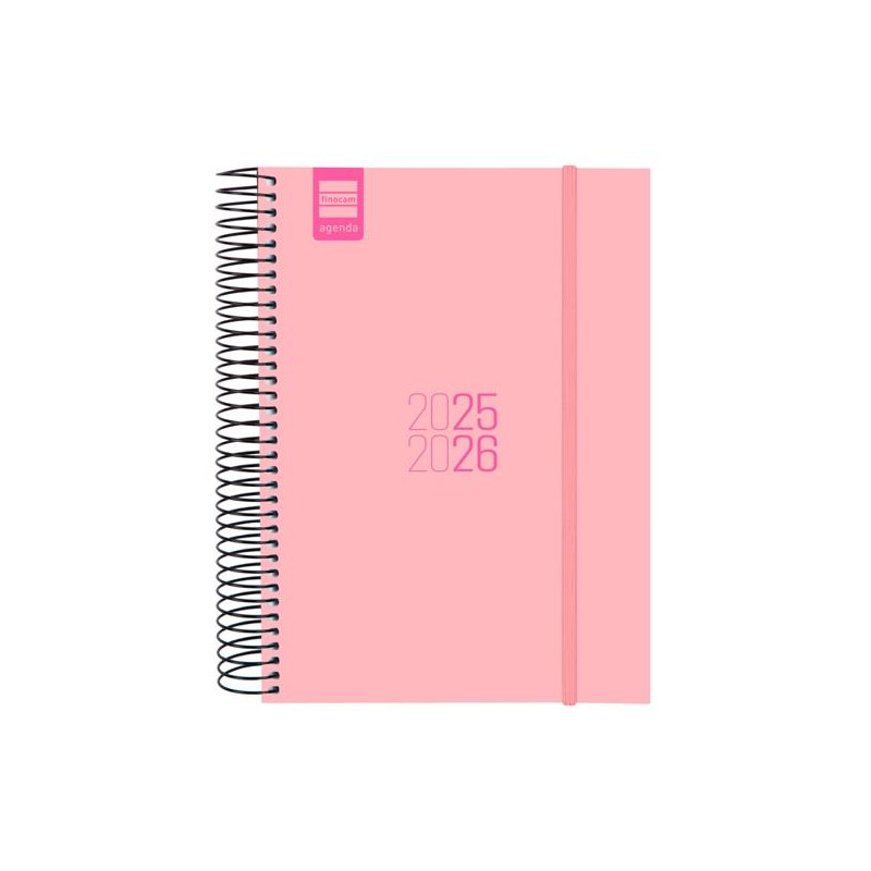 633120226 FINOCAM AGENDA PARA ESTUDIANTES ESPIRAL E10 - 155X212MM 1DP ROSA 2025-2026