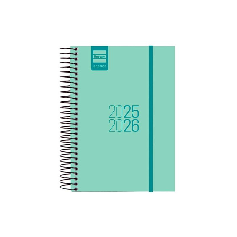 633360126 FINOCAM AGENDA PARA ESTUDIANTES ESPIRAL E8 - 120X171MM 1DP TURQUESA 2025-2026