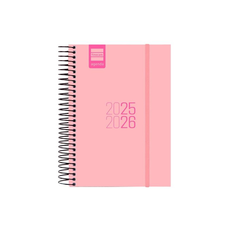633360226 FINOCAM AGENDA PARA ESTUDIANTES ESPIRAL E8 - 120X171MM 1DP ROSA 2025-2026