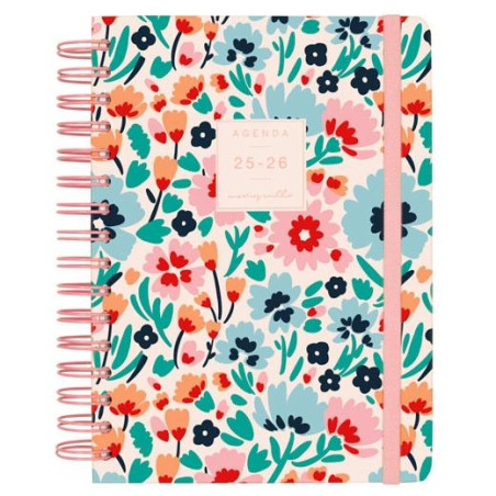 646020326 FINOCAM AGENDA MONIQUILLA ESPIRAL DOBLE E10 - 155X212MM 1DP TAPA DURA DALIA 2025-2026