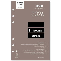711670026 FINOCAM RECAMBIO ANUAL AGENDA DE ANILLAS OPEN R598 500-117X181MM 1DP 2026