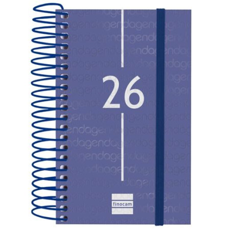 741081026 FINOCAM AGENDA ESPIRAL YEAR E3-79X127MM 1DP TAPA PP AZUL 2026