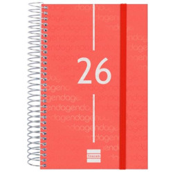 741093026 FINOCAM AGENDA ESPIRAL YEAR E5-117X181MM 1DP TAPA PP ROJO 2026