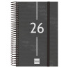 741096026 FINOCAM AGENDA ESPIRAL YEAR E5-117X181MM 1DP TAPA PP NEGRO 2026
