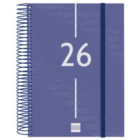 741101026 FINOCAM AGENDA ESPIRAL YEAR E10-155X212MM 1DP TAPA PP AZUL 2026