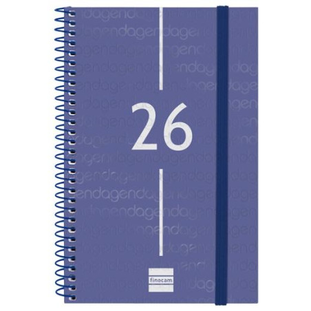 741441026 FINOCAM AGENDA ESPIRAL YEAR E5-117X181MM SVH TAPA PP AZUL 2026