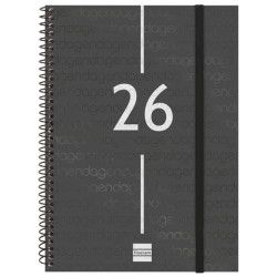 741456026 FINOCAM AGENDA ESPIRAL YEAR E10-155X212MM SVH TAPA PP NEGRO 2026