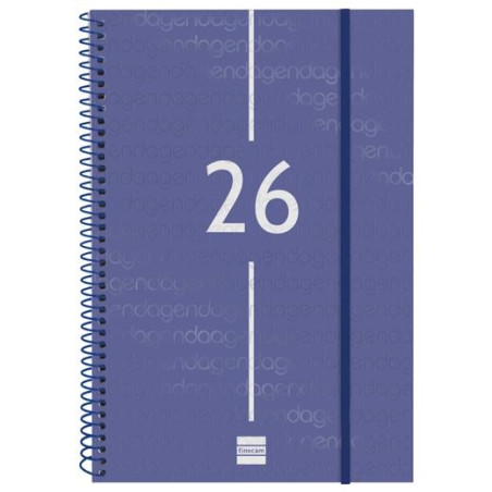 742061026 FINOCAM AGENDA ESPIRAL YEAR E11-165X242MM SVV TAPA PP AZUL 2026
