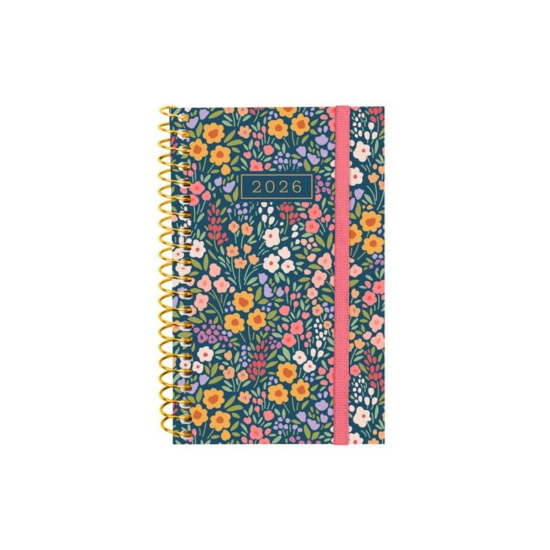 742203026 FINOCAM AGENDA ESPIRAL DESIGN COLLECTION E3-79X127MM SVH TAPA PP FLORA 2026