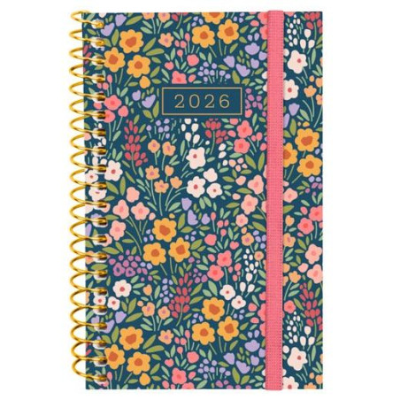 742203026 FINOCAM AGENDA ESPIRAL DESIGN COLLECTION E3-79X127MM SVH TAPA PP FLORA 2026