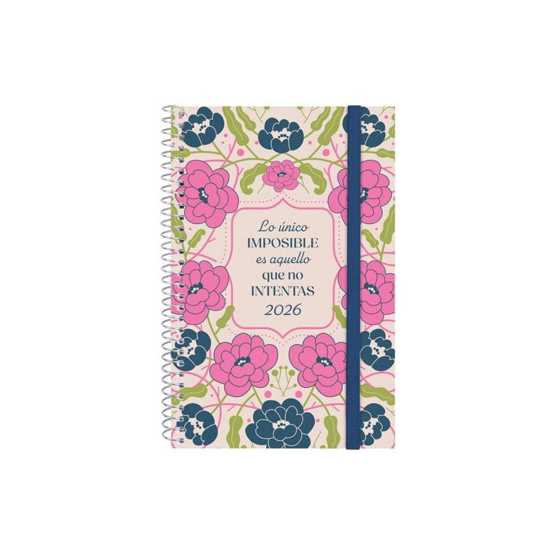 742212526 FINOCAM AGENDA ESPIRAL DESIGN COLLECTION E5-117X181MM SVH TAPA PP IMPOSIBLE 2026