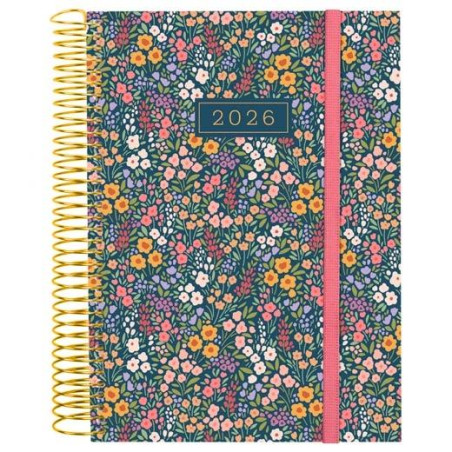 742313026 FINOCAM AGENDA ESPIRAL DESIGN COLLECTION E10-155X212MM 1DP TAPA PP FLORA 2026