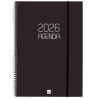 742856026 FINOCAM AGENDA ESPIRAL OPAQUE E40-210X297MM SVV TAPA PP NEGRO 2026