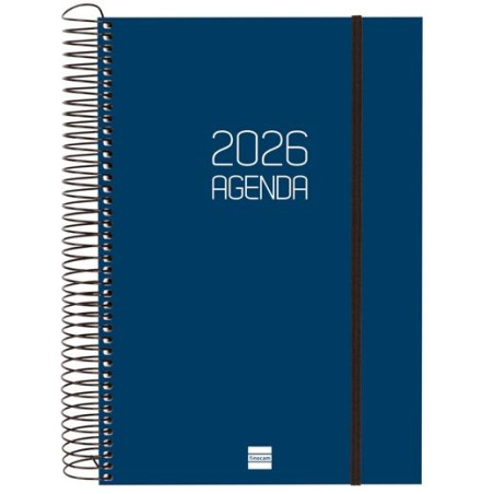 742871026 FINOCAM AGENDA ESPIRAL OPAQUE E11-165X242MM 1DP TAPA PP AZUL 2026