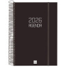 742876026 FINOCAM AGENDA ESPIRAL OPAQUE E11-165X242MM 1DP TAPA PP NEGRO 2026