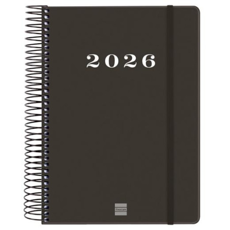 743526026 FINOCAM AGENDA ESPIRAL MY E10-155X212MM 1DP TAPA DURA NEGRO 2026