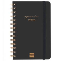 762000126 FINOCAM AGENDA ESPIRAL ALMA E5-117X181MM SVH TAPA DURA NEGRO 2026